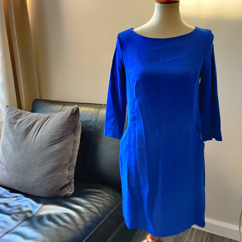 Royal blue shift dress